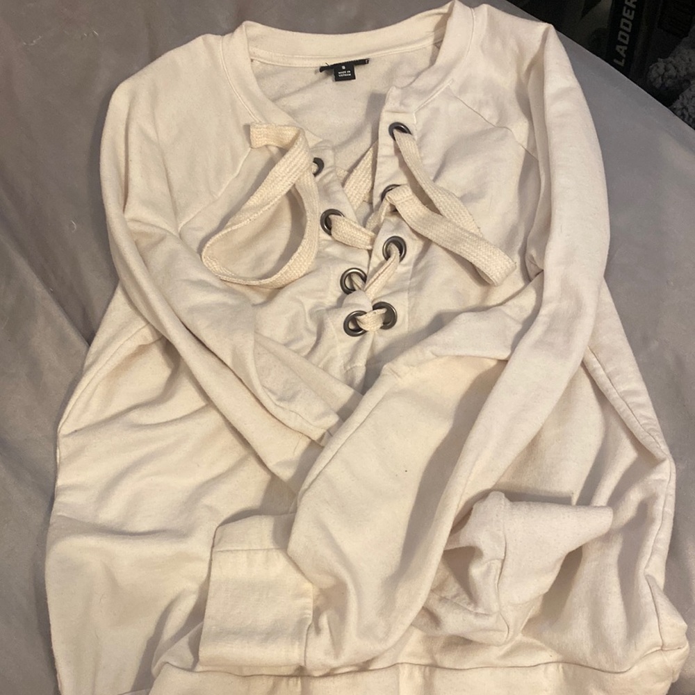 womens lace up shirt